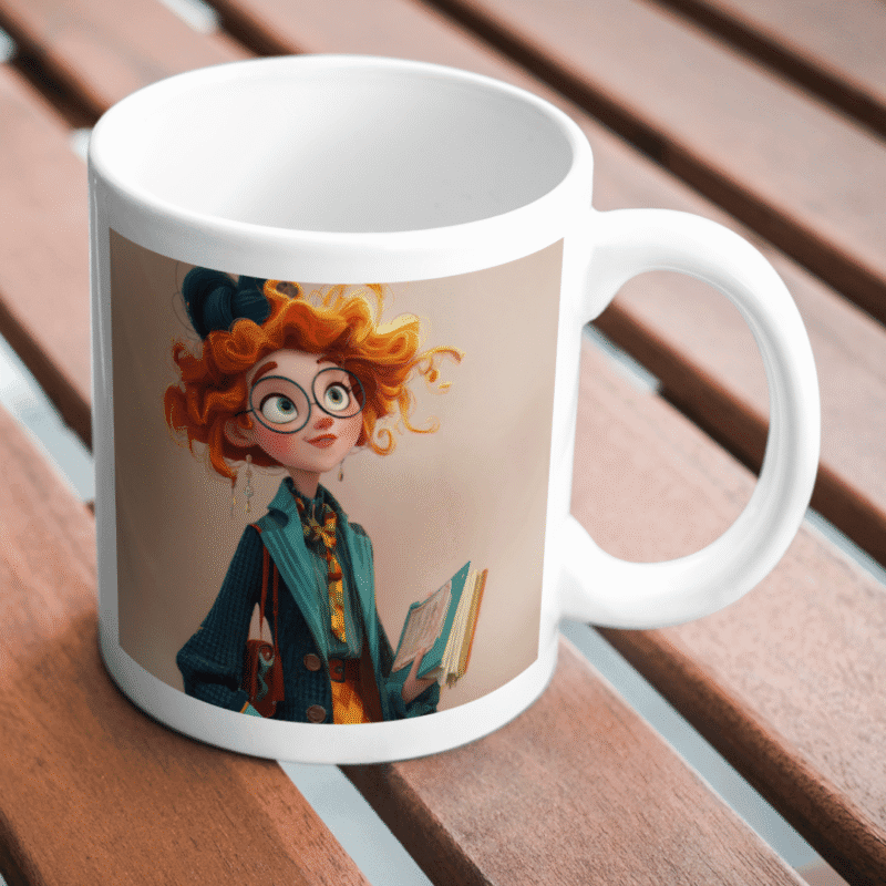 Whimsical Bookish Girl with Fiery Curls Explores Magical Worlds Through Pages and Wonderstruck Eyes - Image 2