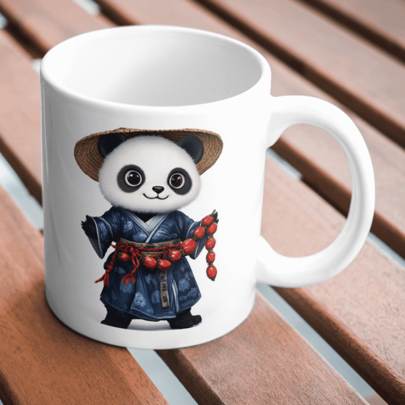 Charming Panda in Traditional Robe Holding Tomatoes: A Cute Cultural Fusion of Nature, Food, and Joy - Image 2