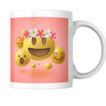Playful colorful emojis expressing joy, surprise, love, and anger floating on pink background for fun design. 1 - Product GuruJi Playful colorful emojis