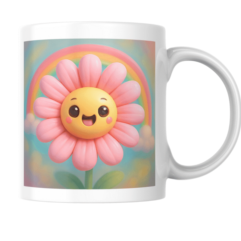 Happy smiling cartoon flower