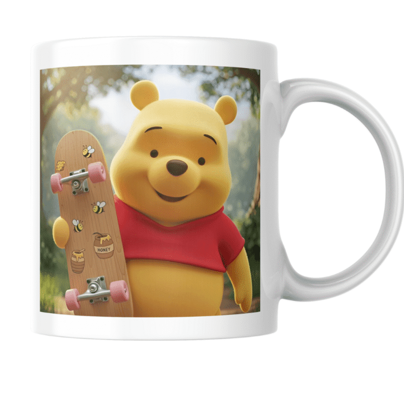 Winnie the Pooh happily