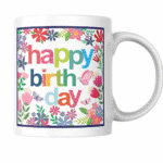 Colorful Floral Happy Birthday Greeting Card with Butterflies Flowers Bright Vibrant Celebration Design Decorative Pattern 1 - Product GuruJi Colorful Floral Happy Birthday