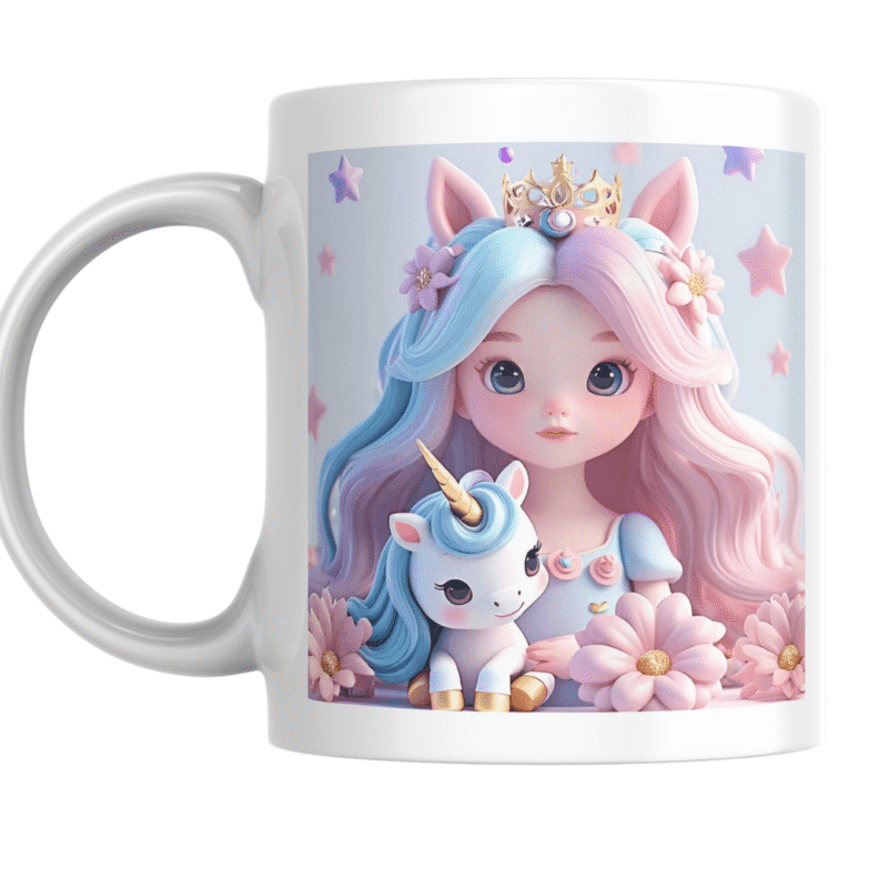 Magical Princess with Unicorn Friend
