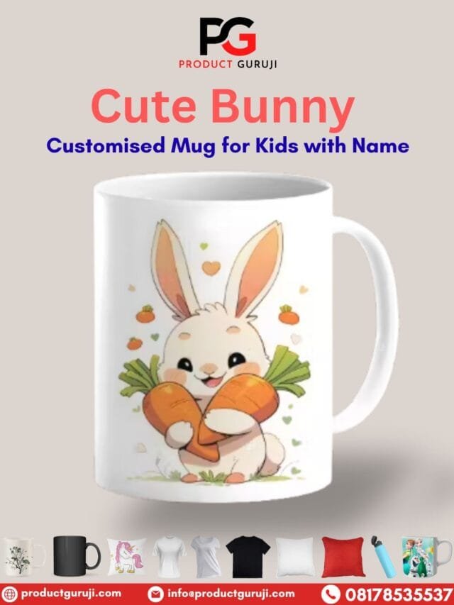 Cute Bunny Customised Mug for Kids – The Perfect Gift to Make Them Smile!