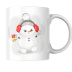 Adorable Snowman Spreading Winter Cheer with a Jingle Bell