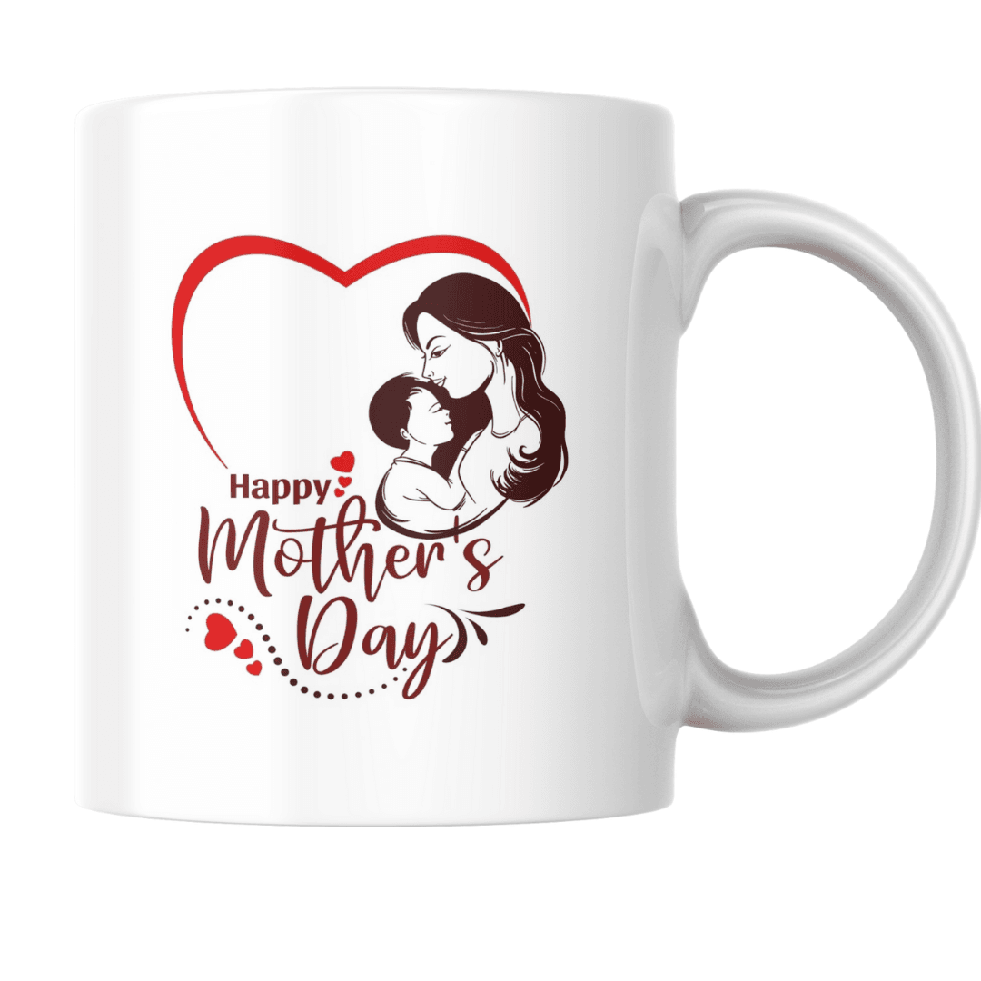 Heartwarming Mother and Child Illustration Celebrating Happy Mother’s Day