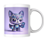 Techno Fox Unleashed: The Futuristic Cute Mascot of Digital Magic"