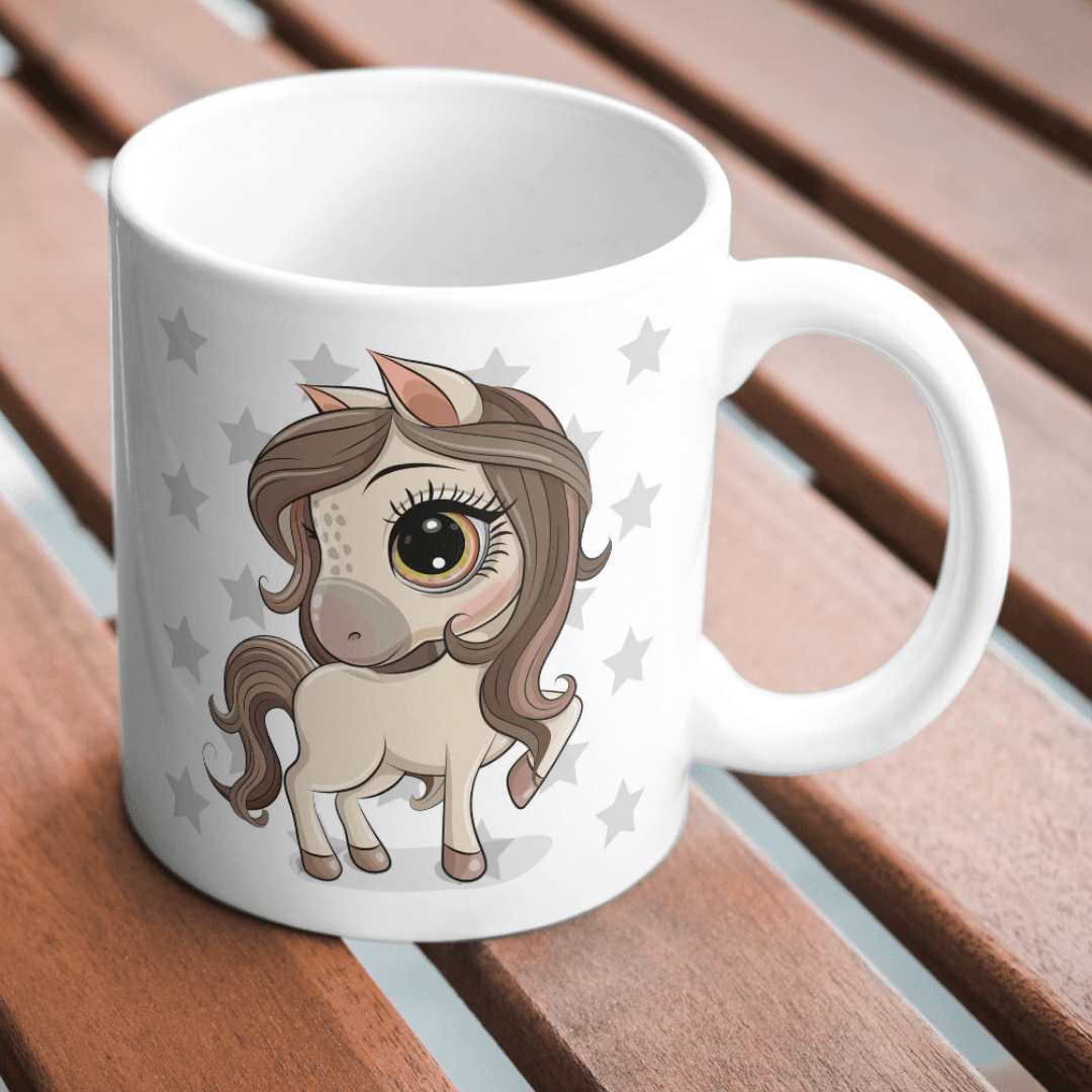 Home 11 - Product GuruJi Adorable big-eyed pony posing gracefully with charm, sweetness, and sparkle