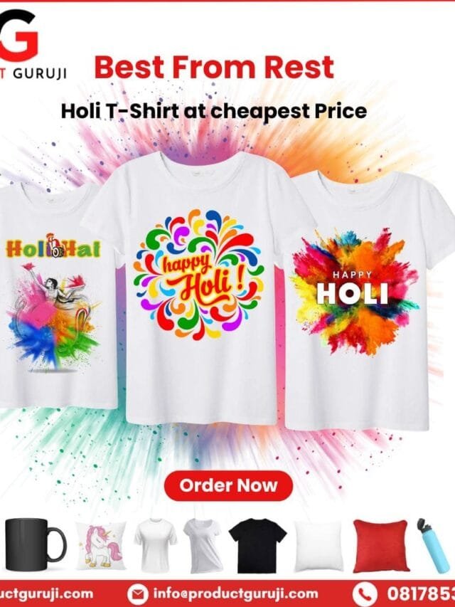 Vibrant Holi T-Shirts for Mens: Celebrate in Style!