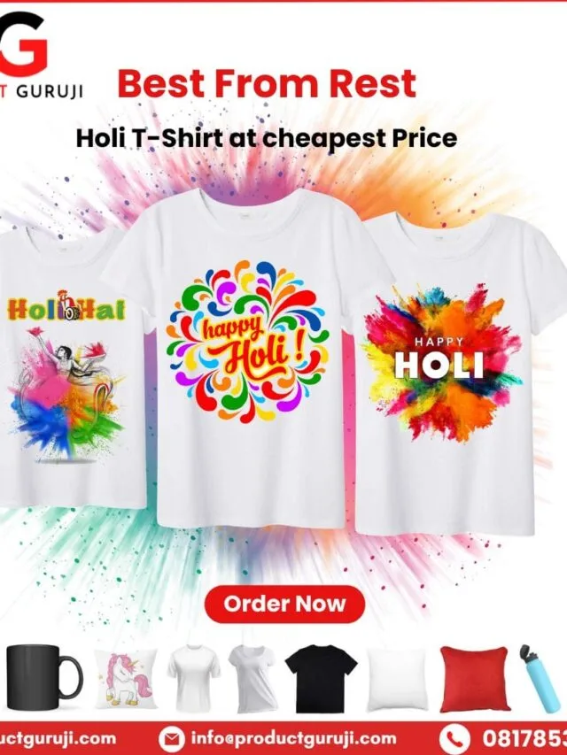 Vibrant Holi T-Shirts for Mens: Celebrate in Style!