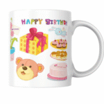 Happy Birthday Celebration With Gifts Cake And Cute Toys