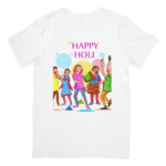 Joyful Friends Celebrating Holi with Colors and Laughter tshirt