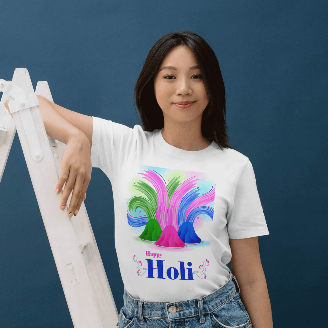 Home 16 - Product GuruJi Colorful Holi Celebration Spreading Joy, Love, and Happiness - t-shirt