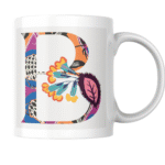 Vibrant Floral Patterned Alphabet Design Featuring Bold B