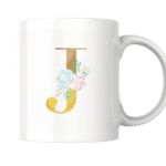 Elegant Golden J Enhanced By Pastel Floral Accents