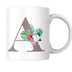 Elegant Floral Alphabet Art Featuring Decorative Letter A