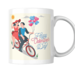 Romantic Couple Riding Together Celebrating Valentine’s Day Love Mug