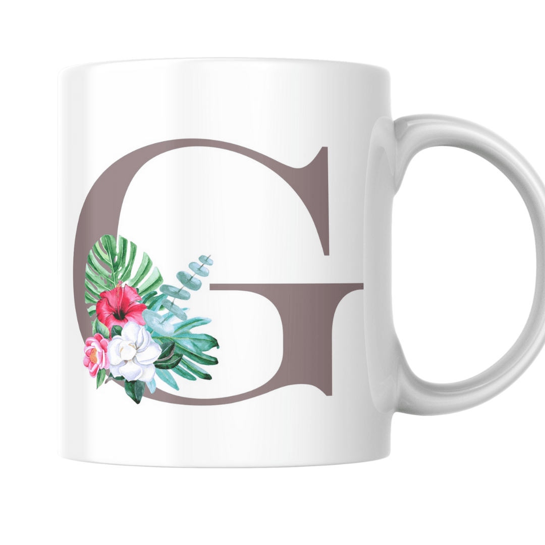 Elegant Floral Watercolor Arrangement Enhancing the Graceful Letter G