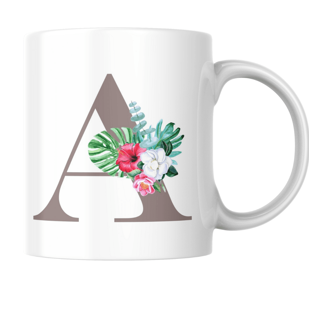 Elegant Floral Alphabet Art Featuring Decorative Letter A
