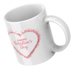Romantic Heart Frame Celebrating Love This Valentine’s Day Mug
