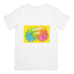 Colorful Handprints Celebrate Holi With Vibrant Festive Joy - t-shirt