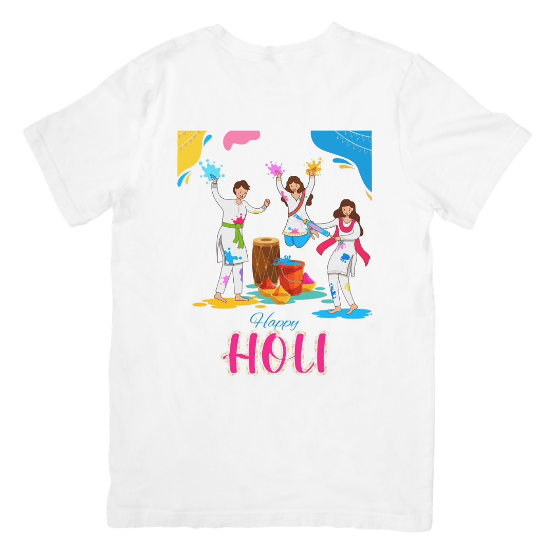 Home 20 - Product GuruJi Friends Celebrate Holi With Colors, Joy And Festive Energy - TSHIRT