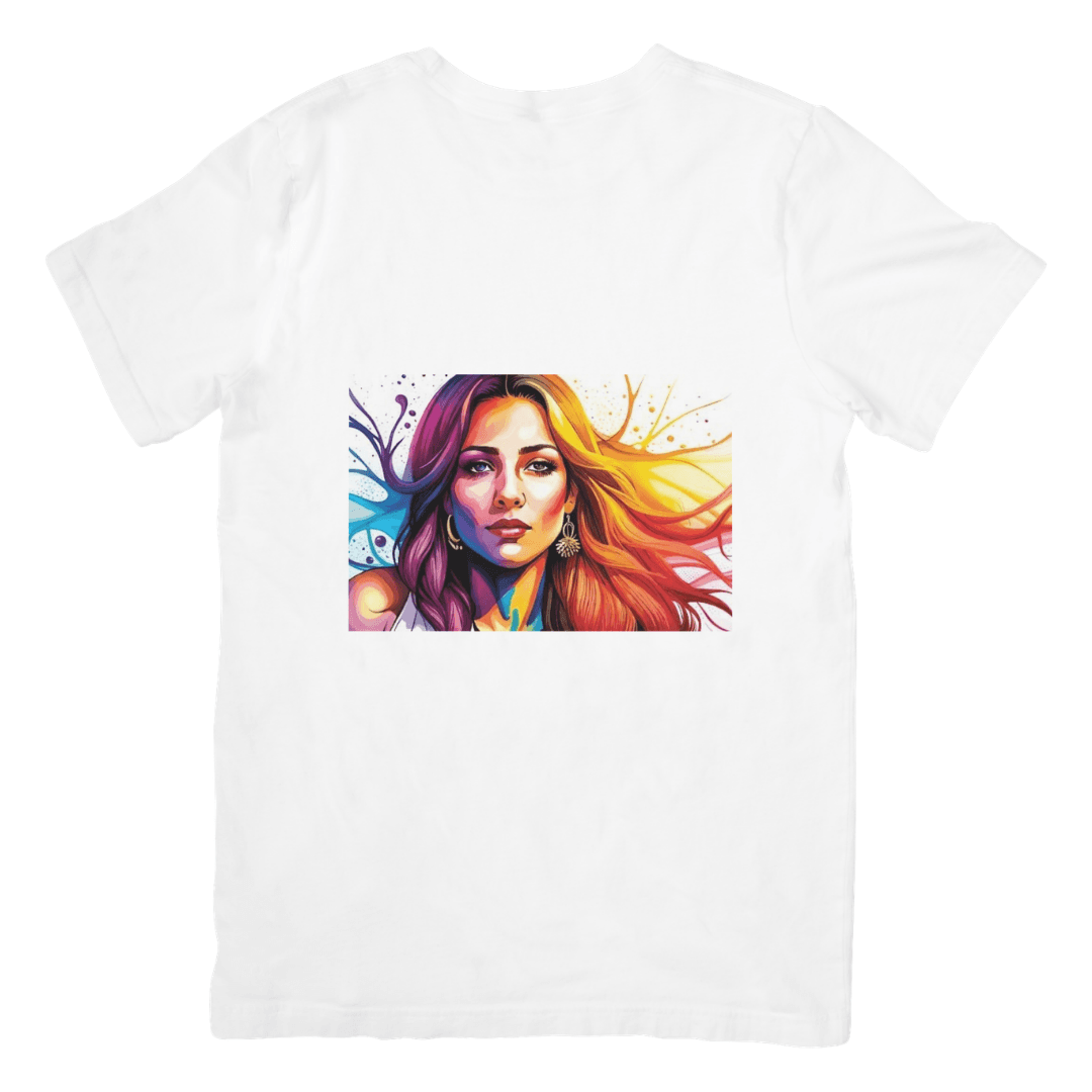 Home 13 - Product GuruJi Vibrant Colors Shaping The Portrait Of Empowered Beauty- TSHIRT
