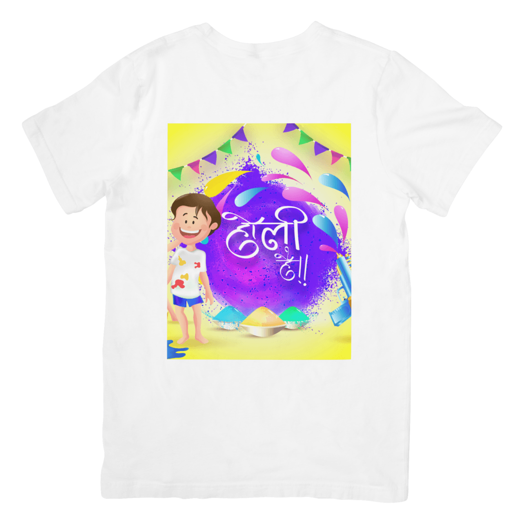 Kids Enjoying Holi With Vibrant Colors And Festive fun - t-shirt