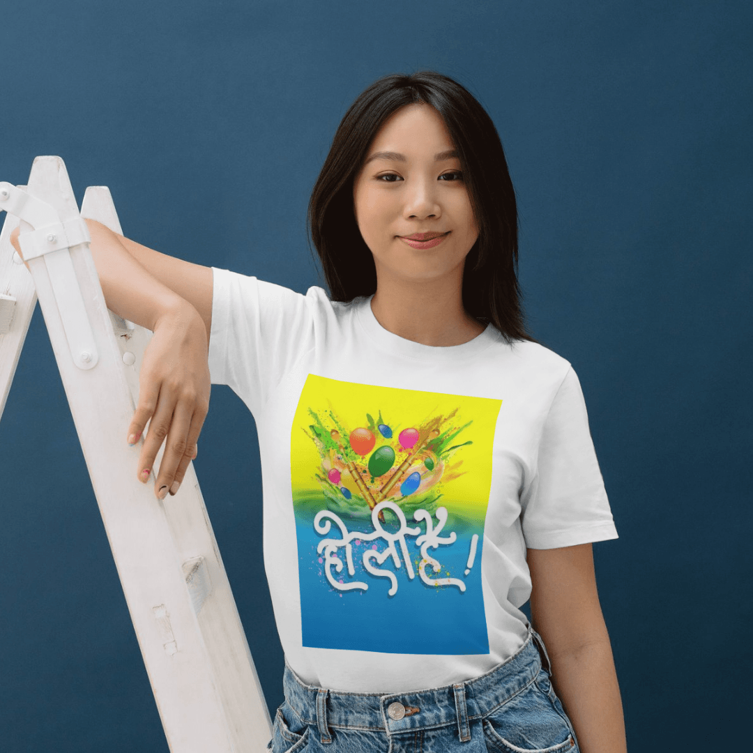 Colorful Splashes Celebrate Holi With Joy And Happiness Everywhere - T-shirt