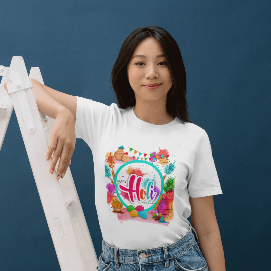 Celebrating Holi With Vibrant Colors, Joy And Festive Spirit - TSHIRT 5 - Product GuruJi Celebrating Holi With Vibrant Colors, Joy And Festive Spirit - TSHIRT