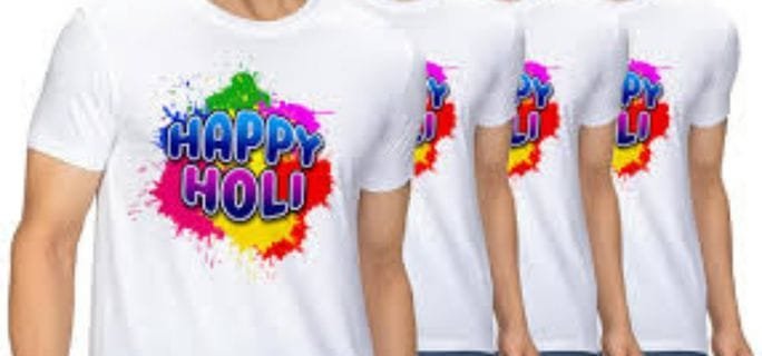 kids holi t shirts colorful festival wear children holi clothes boys girls holi outfit cotton kids t shirt india