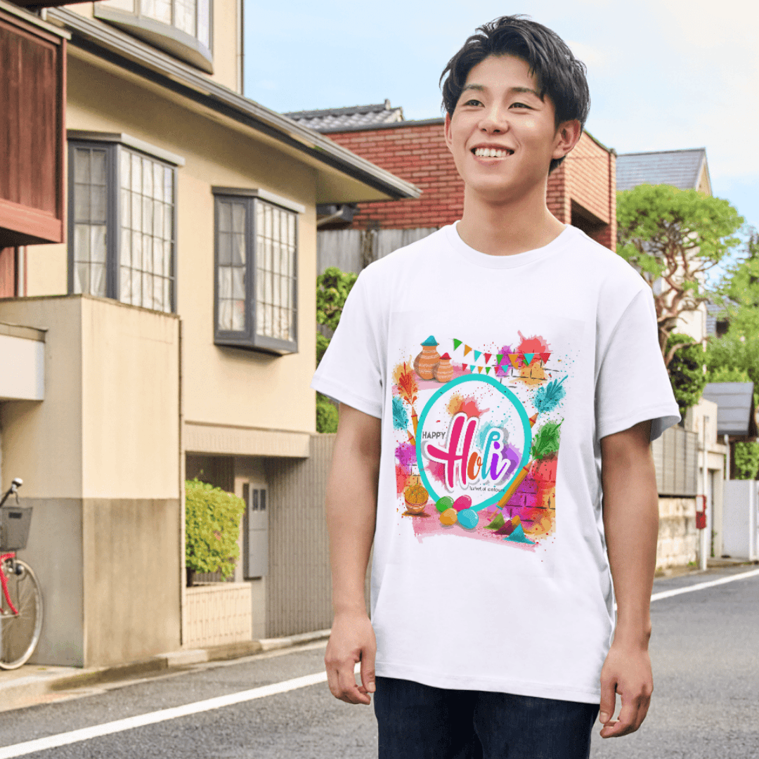 Celebrating Holi With Vibrant Colors, Joy And Festive Spirit - TSHIRT 6 - Product GuruJi Celebrating Holi With Vibrant Colors, Joy And Festive Spirit - TSHIRT