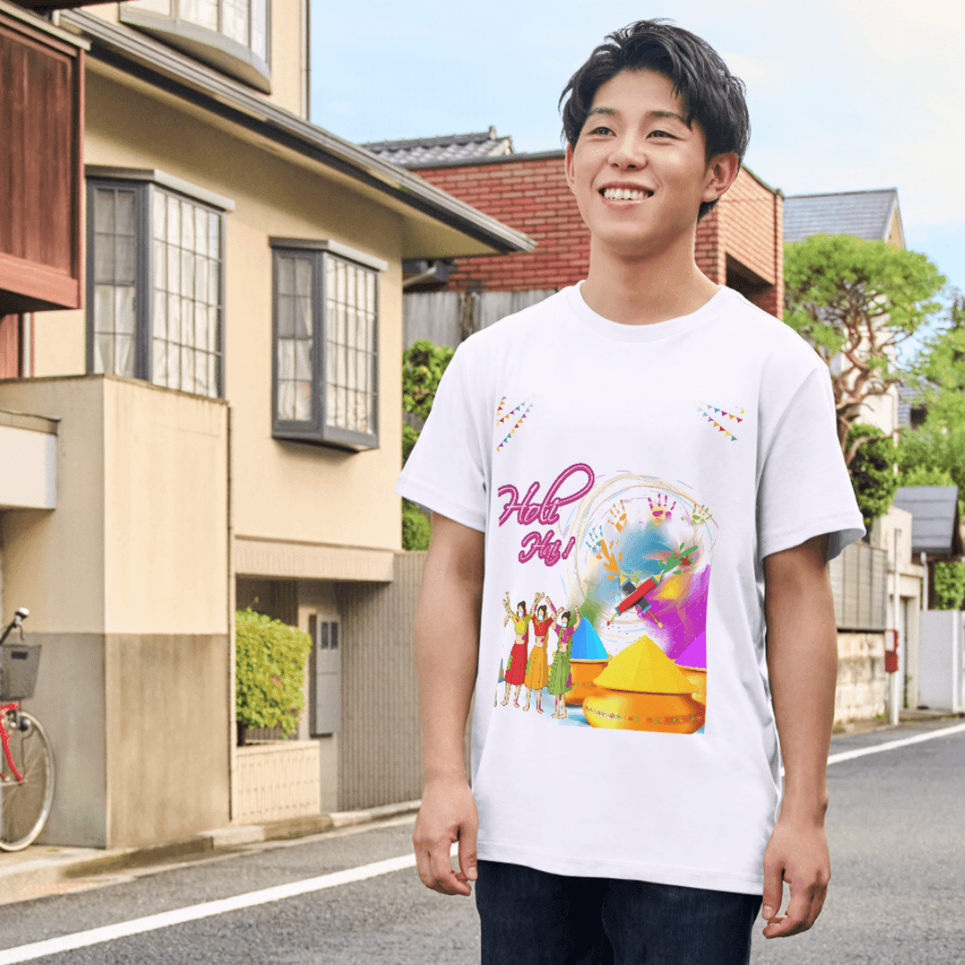 Colorful Holi Festival Spreading Happiness, Energy and Unity - t-shirt