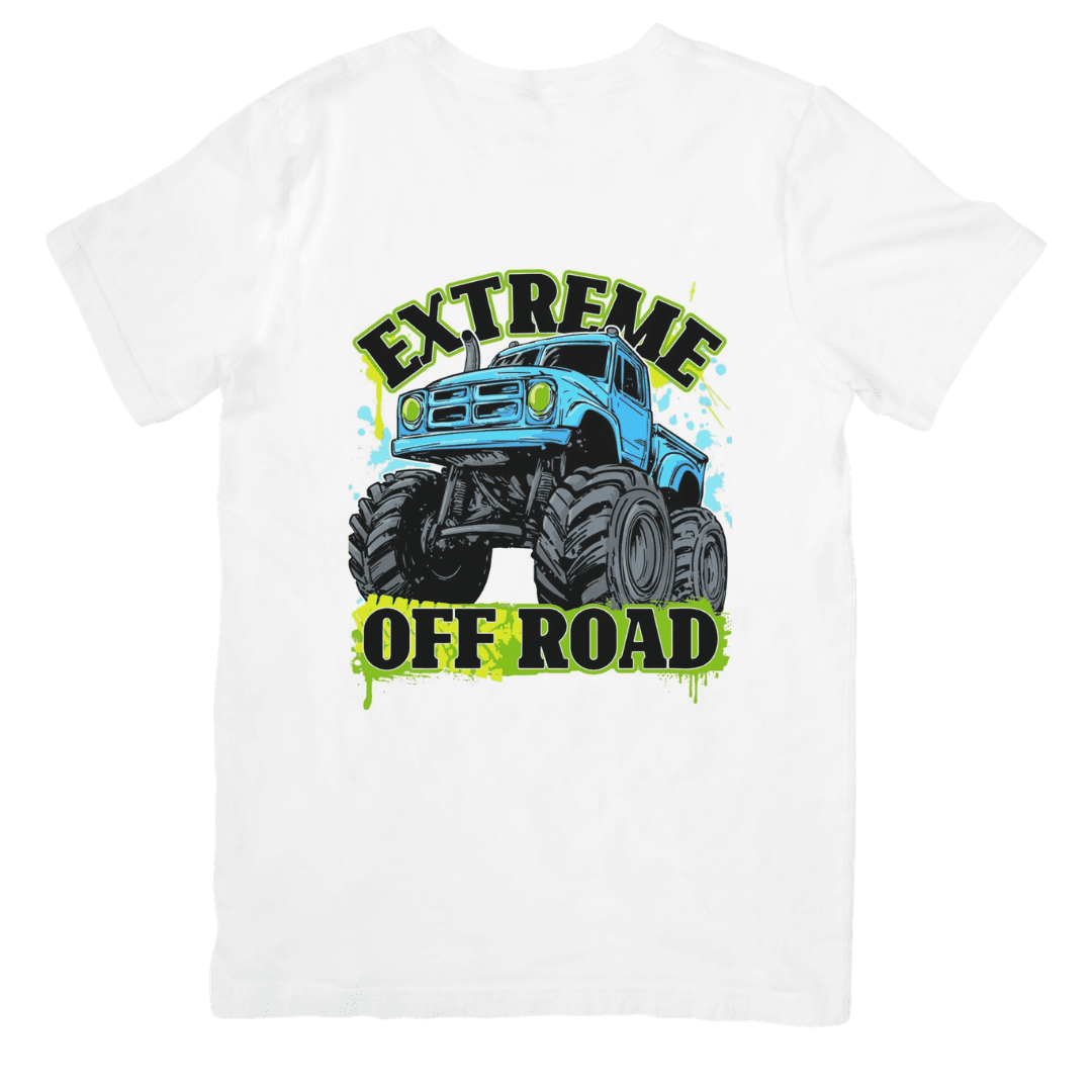 Massive Blue Monster Truck Dominating Extreme Off-Road Terrain - TSHIRT