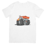 Fiery Monster Truck Powering Forward With Unstoppable Force - T-SHIRT