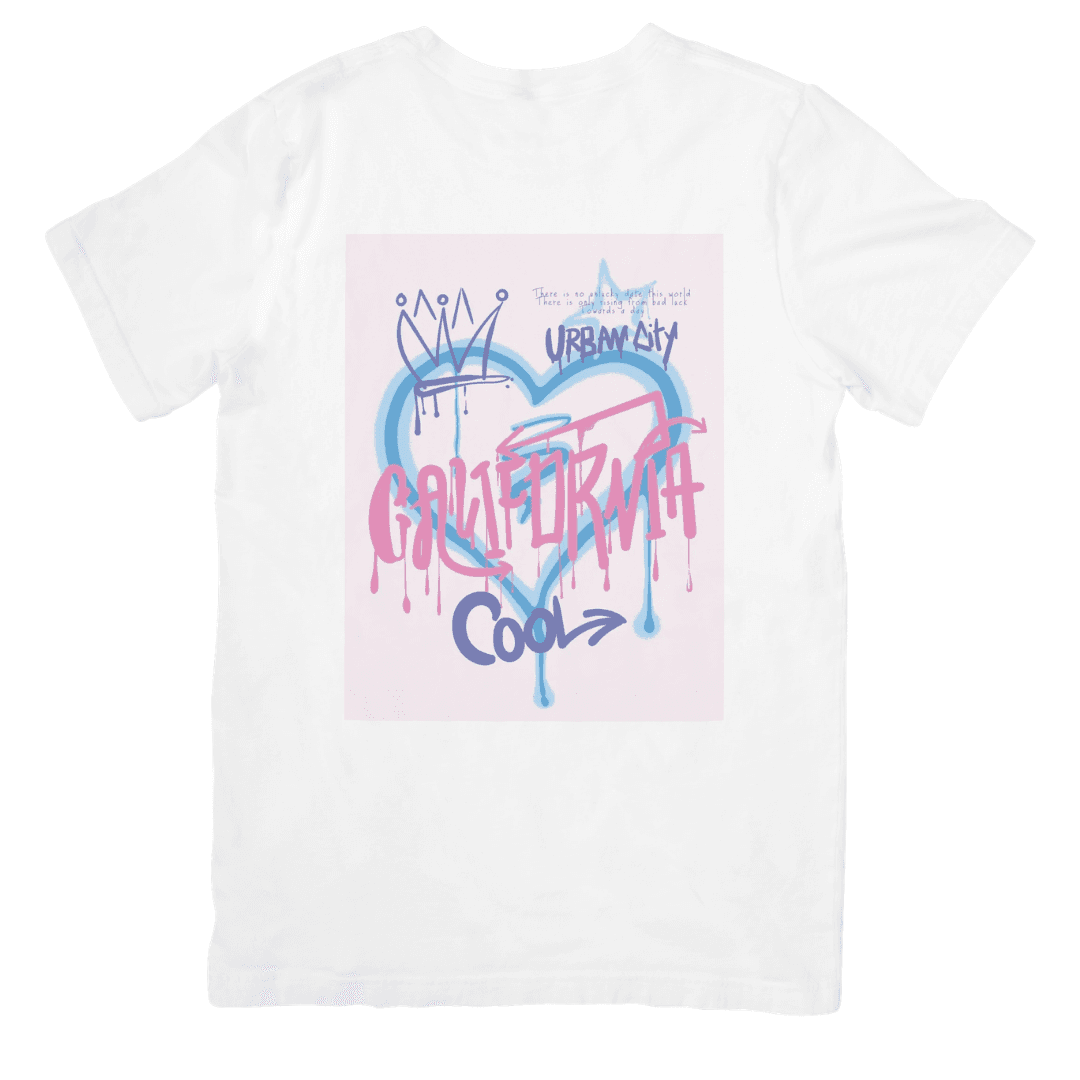 Home 15 - Product GuruJi California Urban Graffiti Heartbeat With Cool Street Vibes - TSHIRT