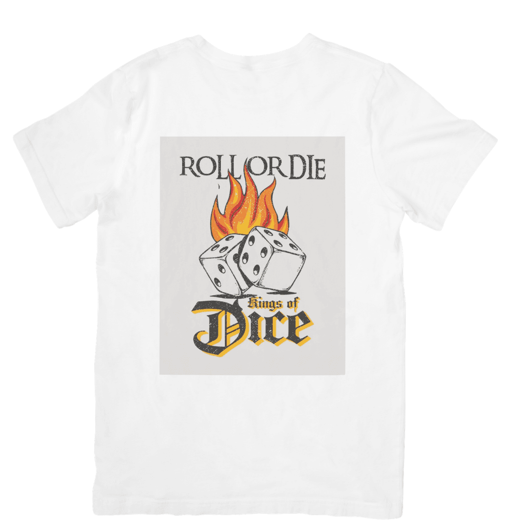 Flaming Dice Rolling Toward Victory With Unstoppable Style - TSHIRT