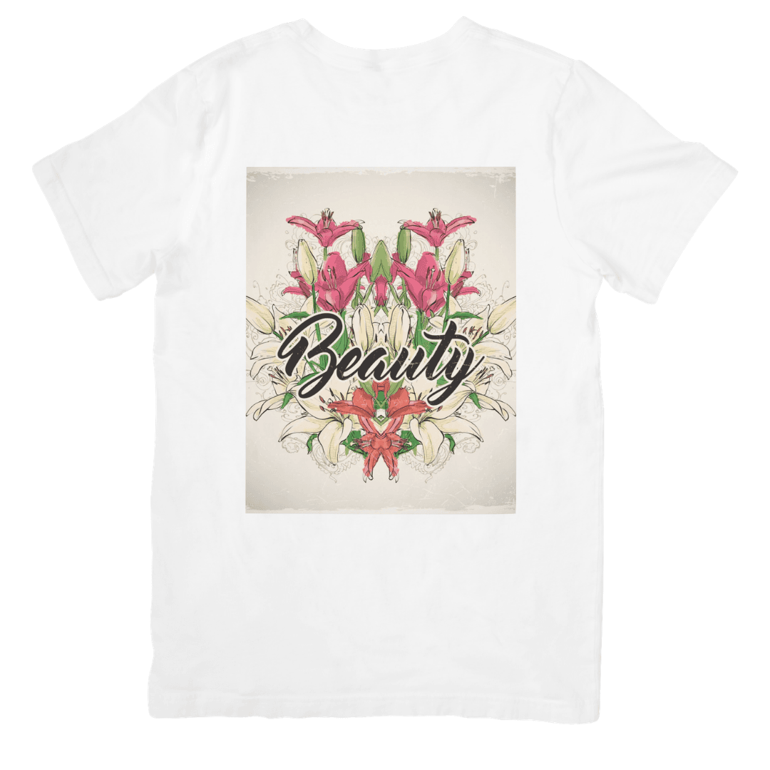 Blooming Floral Beauty Framed in Elegant Artistic Style - TSHIRT