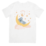 Sleepy Koala Dreaming Peacefully On A Crescent Moon - TSHIRT
