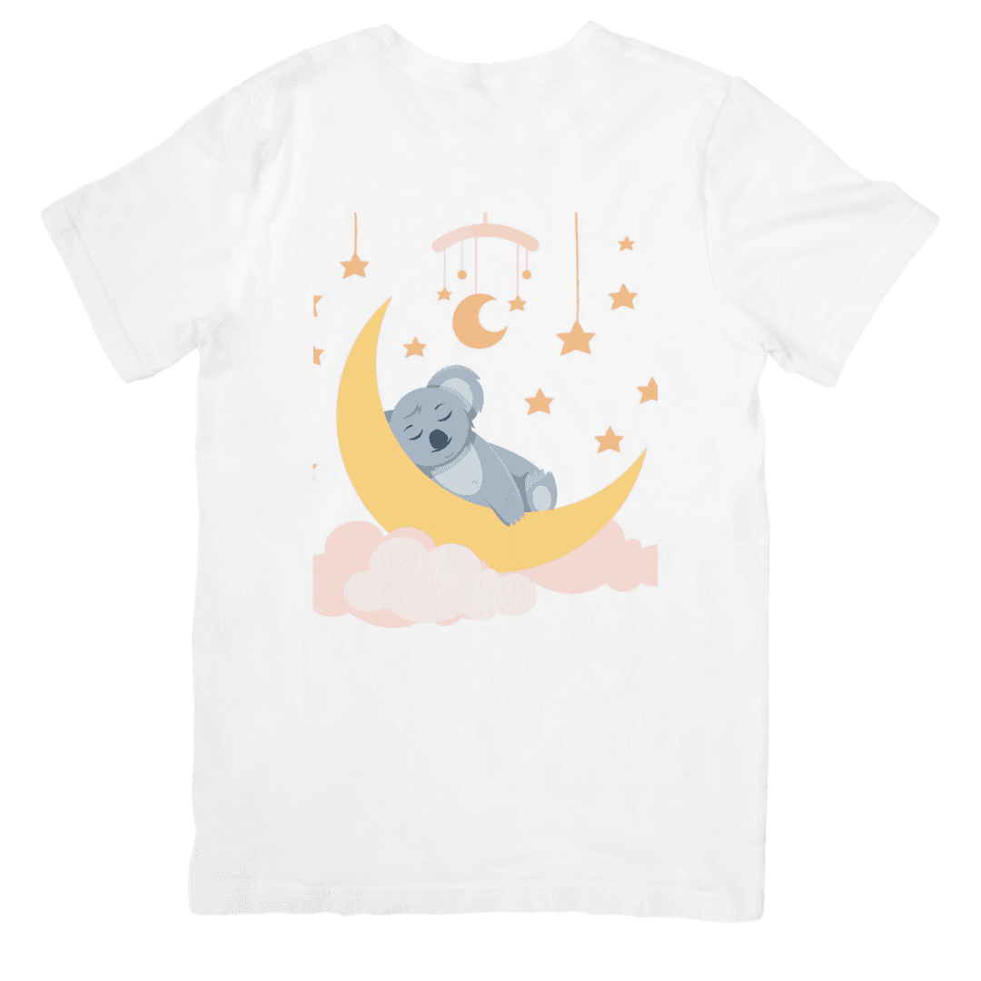 Home 13 - Product GuruJi Sleepy Koala Dreaming Peacefully On A Crescent Moon - TSHIRT