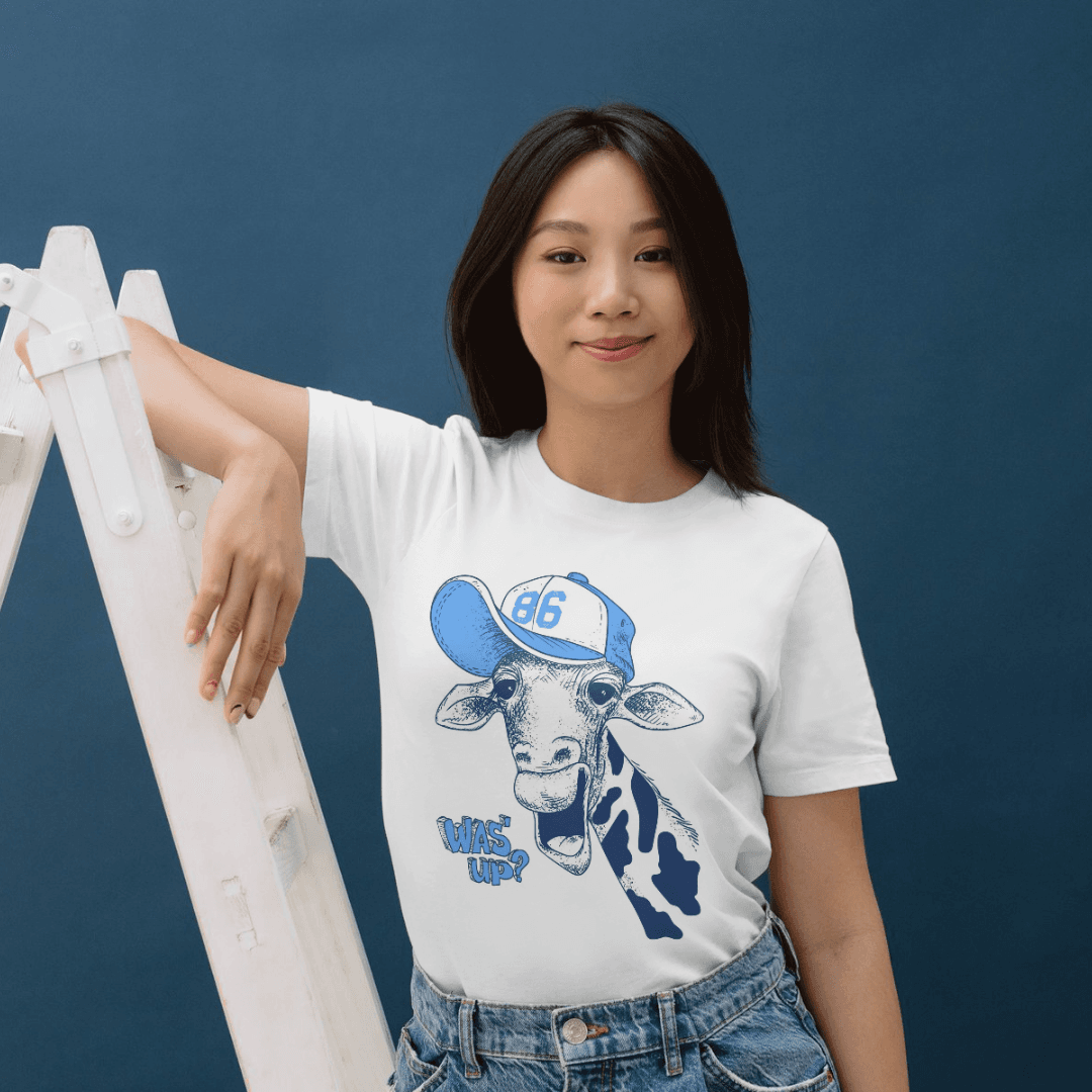 Home 14 - Product GuruJi Cool Giraffe Showing Style With Funky Cap Vibes - TSHIRT