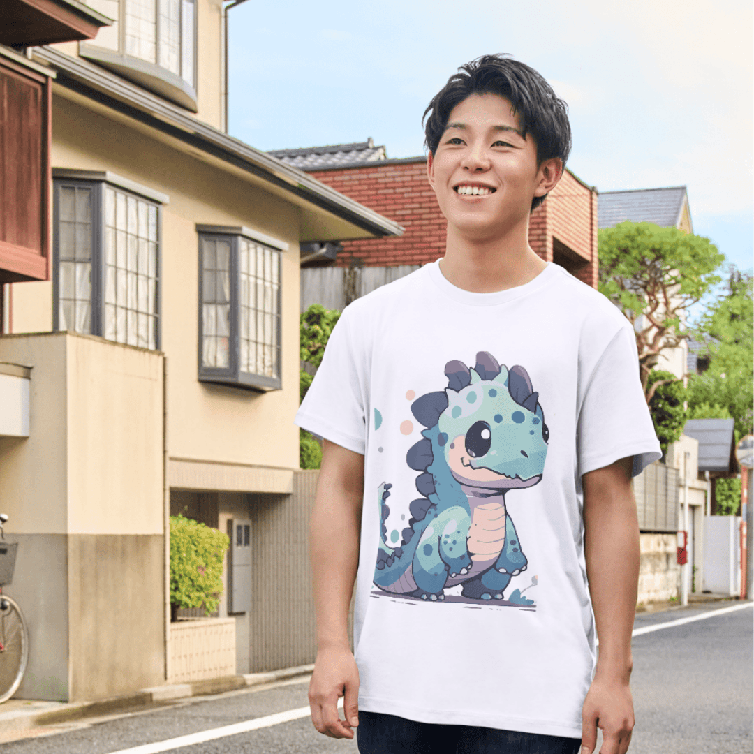 Adorable Baby Dinosaur Spreading Joy with Playful Charm - TSHIRT 5 - Product GuruJi Adorable Baby Dinosaur Spreading Joy with Playful Charm - TSHIRT