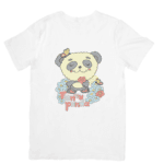 Calm Panda Surrounded By Flowers And Fluttering Butterflies - Tshirt 1 - Product GuruJi Calm Panda Surrounded By Flowers And Fluttering Butterflies - Tshirt