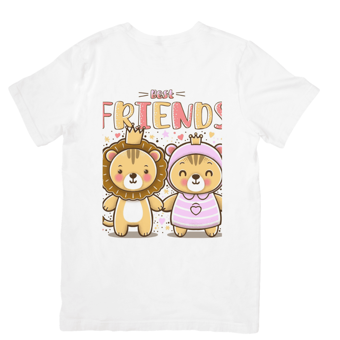 Adorable Little Friends Sharing Unbreakable Bond Forever - Tshirt