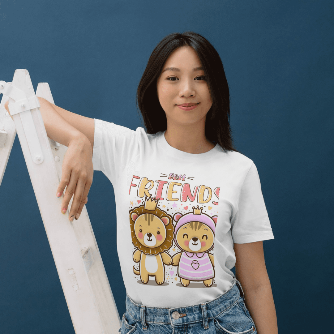 Adorable Little Friends Sharing Unbreakable Bond Forever - Tshirt