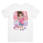 Cute Fashion Girl Spreading Love Smiles And Happiness - Tshirts 2 - Product GuruJi Cute Fashion Girl Spreading Love Smiles And Happiness - Tshirts