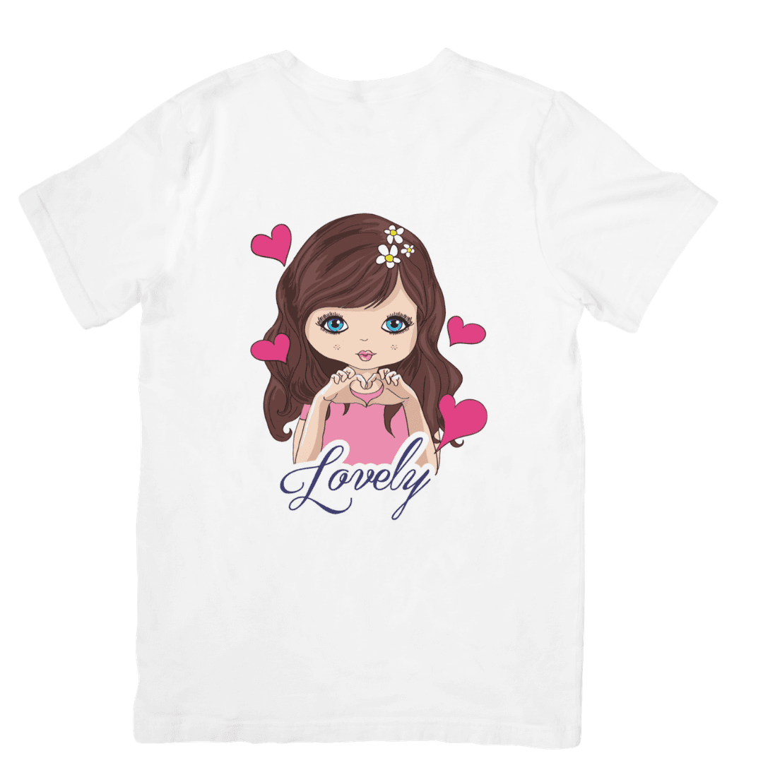 Lovely Little Girl Sharing Hearts Love And Sweetness - Tshirt