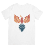 Majestic Phoenix Bird Rising With Powerful Fiery Wings - Tshirt