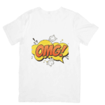 Comic Style OMG Speech Bubble With Explosive Pop Art - Tshirt