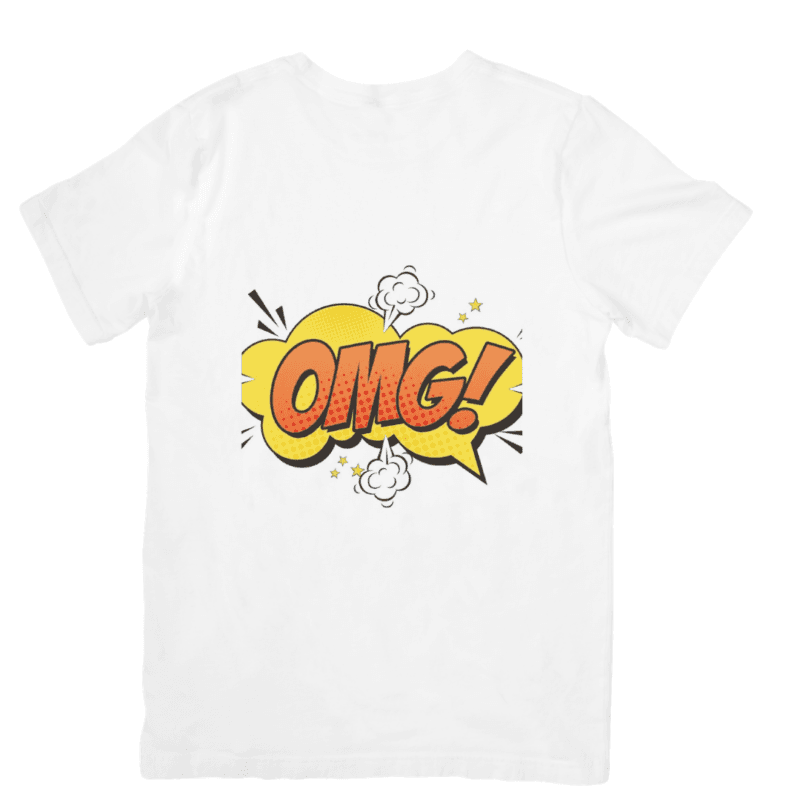 Comic Style OMG Speech Bubble With Explosive Pop Art – Tshirt